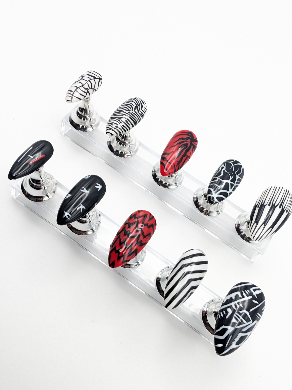 Handcrafted Twenty One Pilots Bishops Set  Med. Almond Press-On Nails Handmade